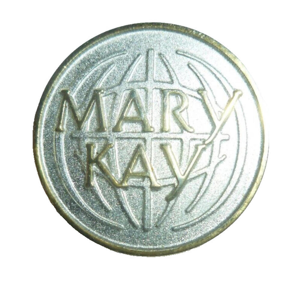 Vintage Mary‎ Kay Two-Tone Globe Hat Lapel Pin